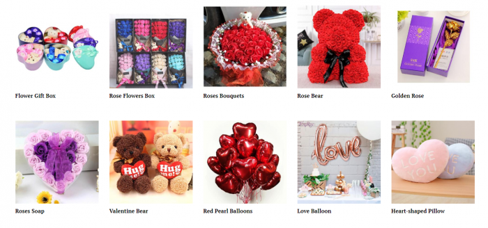 product ideas for dropshipping on Valentine's Day - Flower and accessories