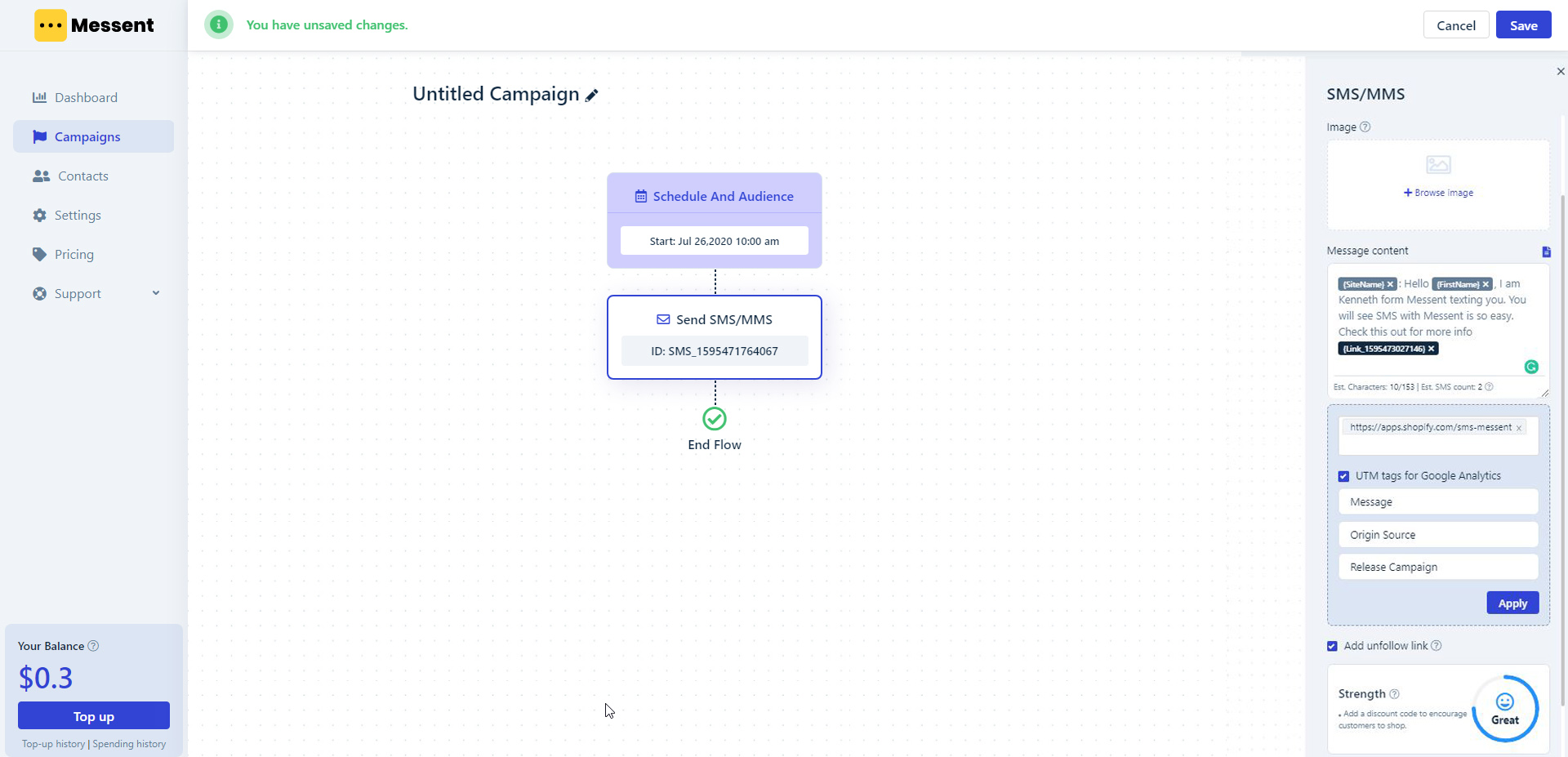 basic-general-UI-of-Messent-for-friendliest experience