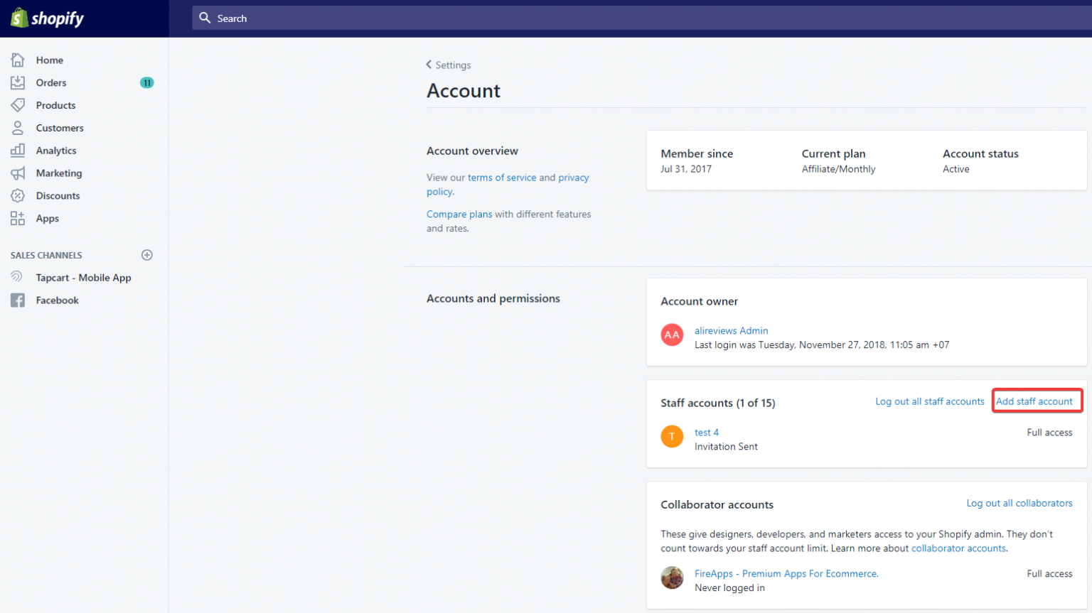 How to create a staff account, and/or why does support team need it