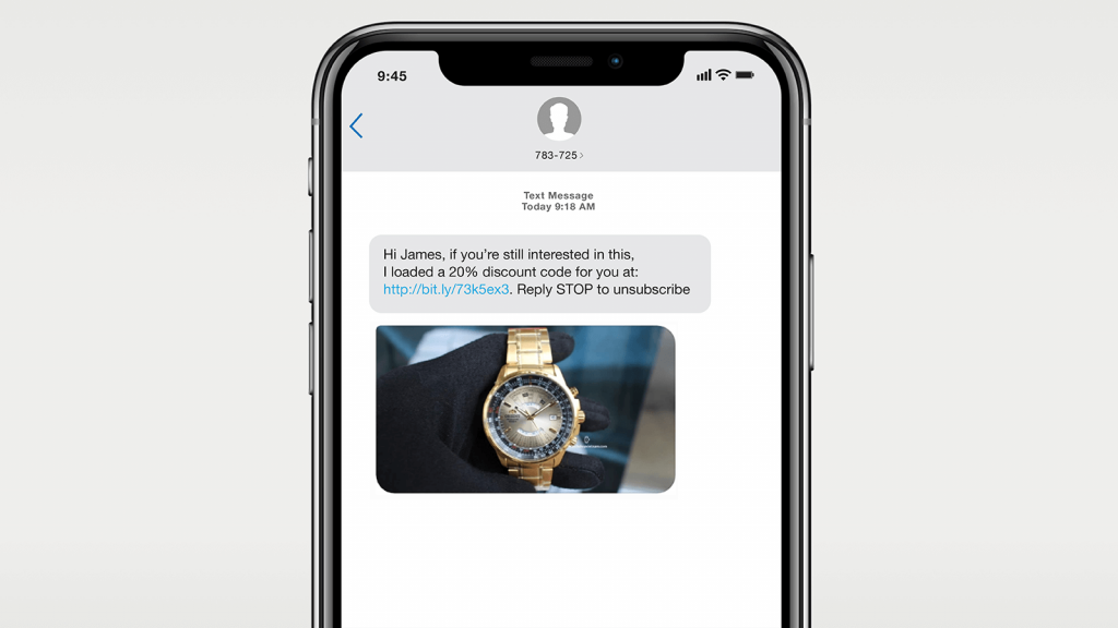 SMS Marketing Win Back SMS Example