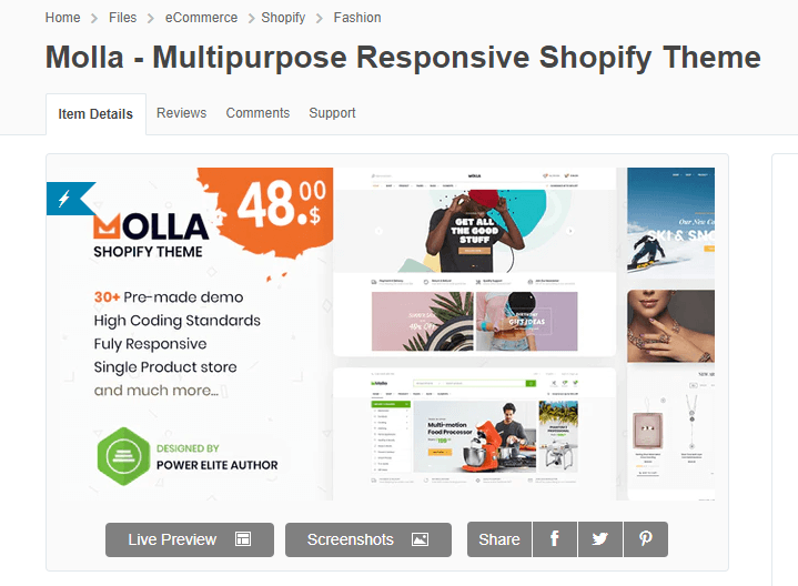 Molla Demo Responsive-Shopify Theme
