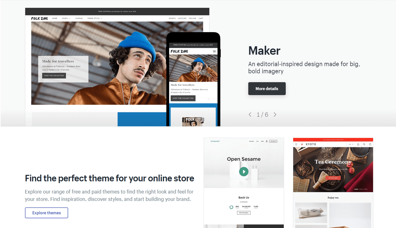 Shopify e-commerce platform