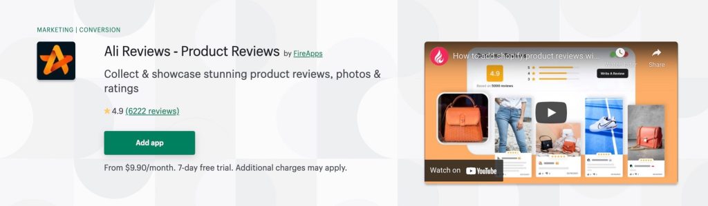 Display customer reviews