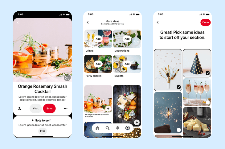 Organize board to sell Pinterest