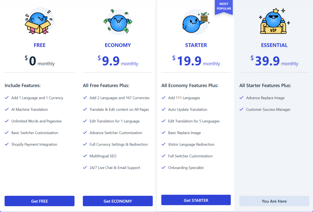 Transcy new pricing model