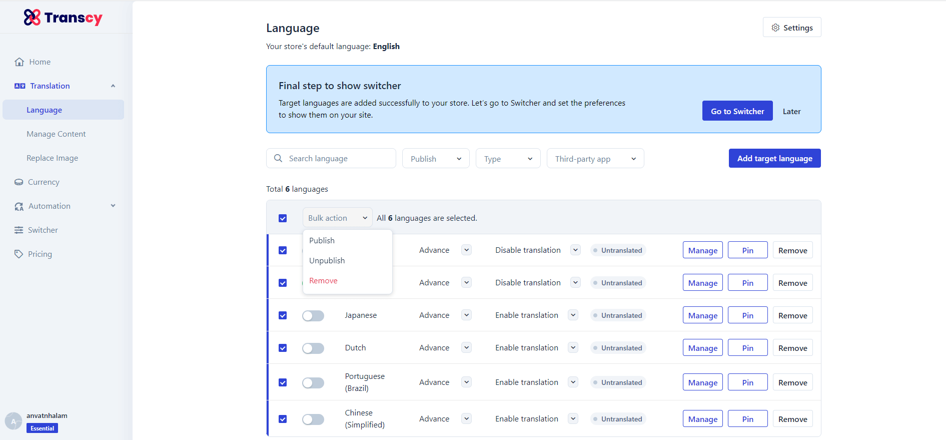 Transcy - Translate & Currency Converter