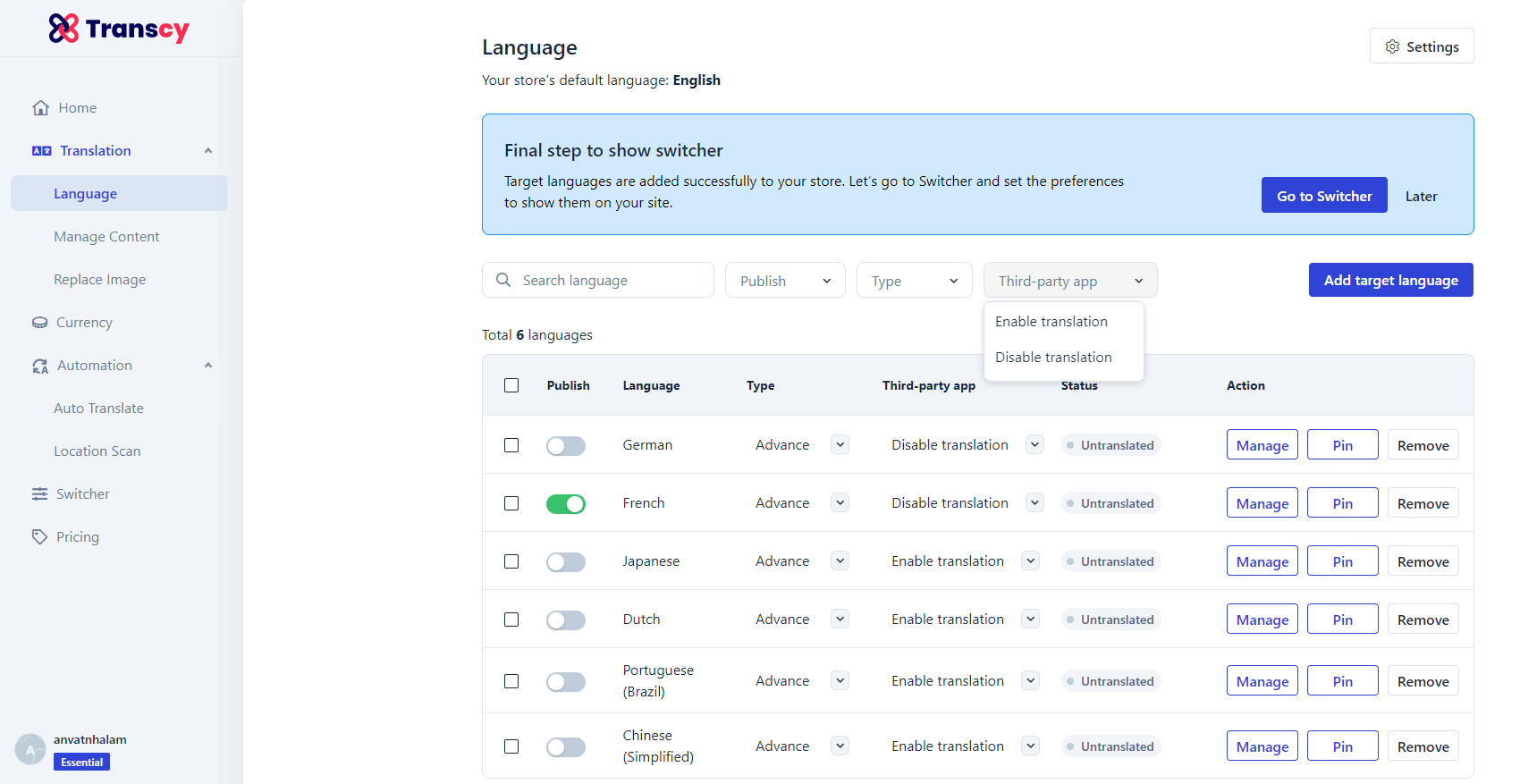 Transcy - Translate & Currency Converter