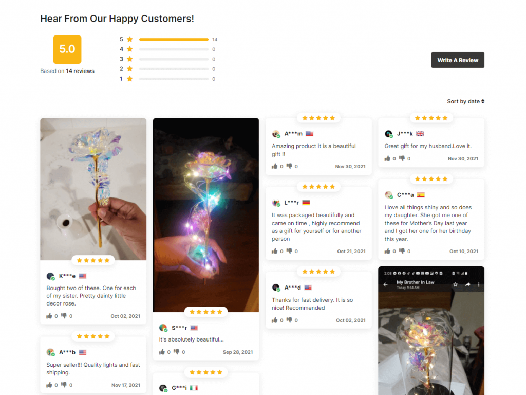 Inspirational product review page examples that lead to sales