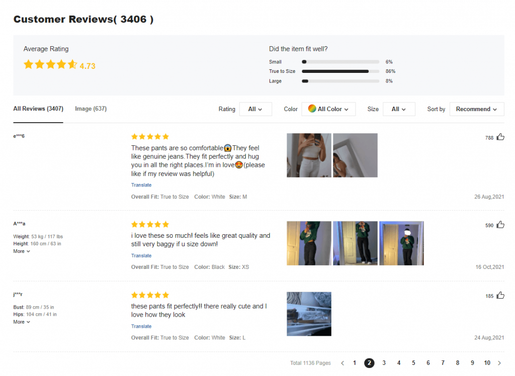 Inspirational product review page examples that lead to sales