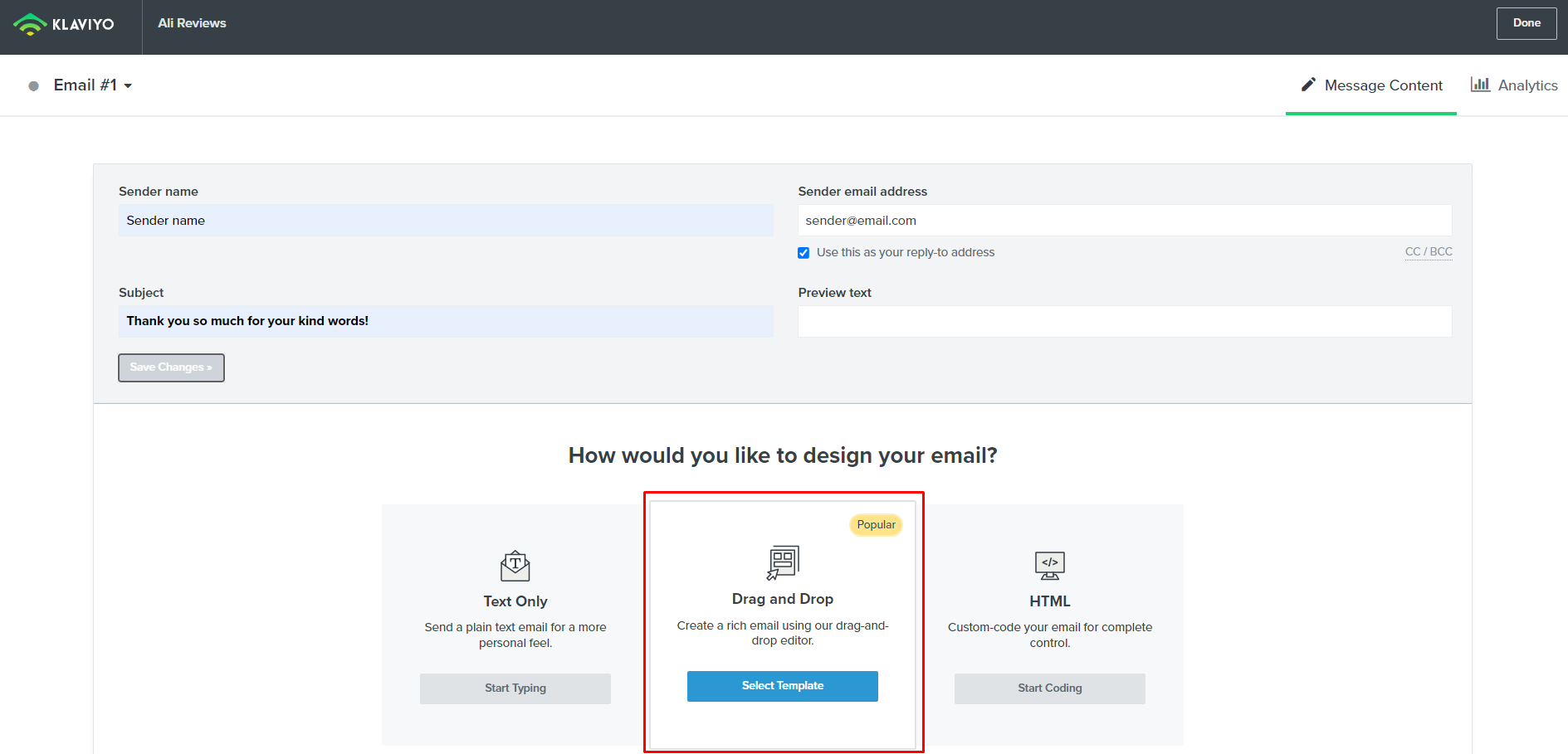 Integration With Klaviyo: Follow-up Emails & SMS After Being Reviewed